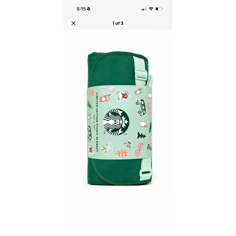Starbucks Road Trip Collection Picnic Blanket Limited